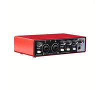 TEMU Interfaz de audio de 2 con pantalla, mezclador profesional para grabación en estudio y guitarra eléctrica, 24Bit/196kHz, interfaz XLR con alimentación fantasma de 48V, de sonido para PC/Win/Mac y