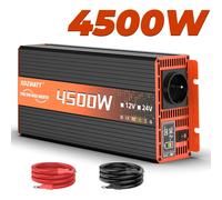 TEMU Inversor de Potencia Senoidal 4500W de 12V CC a 230V CA con Pantalla LCD, Convertidor de con Enchufe UE para Vehículos, Autocaravanas, Portátiles y Uso al
