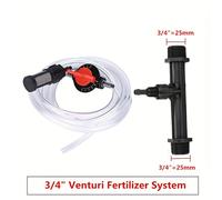 TEMU Inyector de fertilizante de 1/2" y 3/4 de para irrigación por goteo, mezclador Venturi de fertilizante, dispositivo de inyección, tubo, , filtro
