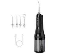 TEMU Irrigador bucal de 260ML Adecuado para /Implantes Dentales/Gengivas 4 Boquillas Reemplazables Irrigador de Viaje Recargable Limpiador