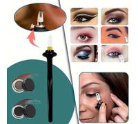 TEMU Jabón de delineador de ojos de silicona con pasta de delineador de ojos negro y marrón, 3 piezas, para principiantes, kit de maquillaje portátil