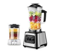 TEMU Jarras de 2L y 0.5L, 9 velocidades, 4 cuchillas de acero inoxidable, batidora comercial para smoothies de frutas congeladas/cócteles, 220V libre de BPA con boquilla para .