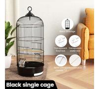 TEMU Jaula redonda grande de metal, diseñada específicamente para pájaros como loros y canarios, que una lujosa villa para aves pequeñas