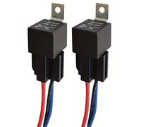 TEMU JD1912 2PCS de 12V 40A Conjunto de relé automotriz con relé de , cableado de 12AWG codificado por colores, ajuste universal para coche americano, camión, furgoneta, motocicleta, barco