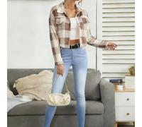 TEMU Jeans de mezclilla azul ajustados | Ajuste para todas con cierre de cremallera, cintura media, , bolsillos con remaches, sin cinturón, ideal para uso casual