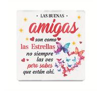 TEMU 【JIT】Putuo Decor 1pc Spanish Acrylic Sign Table Decor, Son Como , No Las Ves Pero Que Están Ahí, Desktop Decoration for Home Room, Gift for Friend