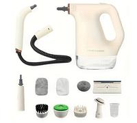 TEMU JKUOO Limpiador de Vapor Portátil de Potencia con y Presión Ajustables, Vaporizador Multiusos para Superficies Difíciles, Baño, Coche, Suelos - de Accesorios, Máx. 100°C, Enchufe Europeo