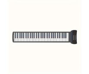 TEMU JLCH Piano Portátil Plegable - Teclado de 49 Teclas Tamaño Completo con y Teclas, Diseño y Plegable Ideal para Hogar, Viajes, Aprendizaje, Principiantes y Músicos Profesionales