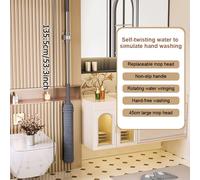 TEMU JOYBOS Fregona Autoescurridora Easy-Twist - Sin Manos, Uso Húmedo y para Cocina, Baño, Suelos de - Mango Largo de Acero Inoxidable de 53.3