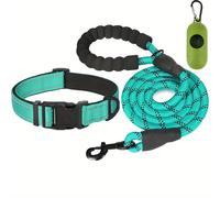 TEMU JOYTALE Conjunto de correa y collar para mascotas, correa reflectante y collar de nailon ajustable para perros pequeños, medianos y grandes.