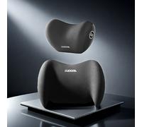 TEMU Juego Combinado de Soporte Ergonómico para Cuello y Lumbar con Reposacabezas y Respaldo, Adecuado para Varios Modelos de Asientos de Coche, Fácil de Instalar