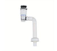 TEMU Juego completo de desagüe para lavabo, tubería de drenaje para facial, accesorios dobles y verticales de cerámica para baño