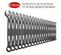 TEMU Juego completo de llaves combinadas métricas, 20 piezas/1 juego, tamaños métricos de 6 mm a 32 mm, ideal para uso doméstico , garaje, y reparación de automóviles