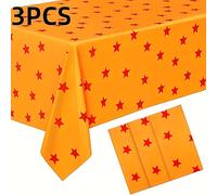 TEMU Juego de 1/3 mantel con temática de anime y estampado de estrellas , de 108 x 54 pulgadas, para fiestas de y ideal para decoraciones de Halloween, Navidad y Año