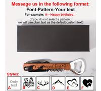 TEMU Juego de 1 abrebotellas personalizable + de regalo, regalo de Navidad, abrebotellas de acero inoxidable, para vino y bebidas, regalo para boda//dama de honor, regalo de , regalo de San Valentín