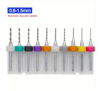 TEMU Juego de 10 Brocas PCB Micro Twist, Mini Broca con Vástago de 1/8" para Placas de Impreso, Ámbar, Cera de Abejas y Piedra , Joyería