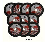 TEMU Juego de 10 Discos de Molienda de Corindón de Medio de 3" con Base de Fibra Adhesiva - Compatible con Amoladoras Manuales, No Necesita Energía