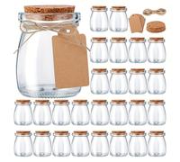 TEMU Juego de 10 frascos de vidrio de 120 ml para velas con tapas de corcho - Perfectos para velas, regalos de boda, baby showers y almacenamiento de especias. Regalos de con cuerda y etiquetas