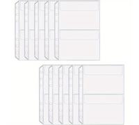 TEMU Juego de 10 fundas A5 para archivador con 6 agujeros, hechas de PVC translúcido, perfectas para organizar joyas, efectivo, fotos y tarjetas.