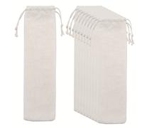 TEMU Juego de 10 fundas portátiles para cucharas con cordón, , bolsa de viaje para guardar utensilios como cucharas, tenedores, palillos chinos y , sin