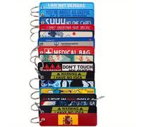 TEMU Juego de 10 llaveros bordados con estilo para motocicletas, coches y mochilas, perfectos como regalos para