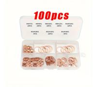 TEMU Juego de 100 juntas de , que tuercas y pernos, con arandelas , disponible en tamaños M5, M6, M8, M10, M12 y M14 para tapones de cárter, con material duradero con un exterior