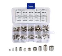 TEMU Juego de 100pcs de Tornillos de Cabeza de Acero Inoxidable Duradero, Kit de Surtido M3-M8 con Tornillos de para Bricolaje y Reparación