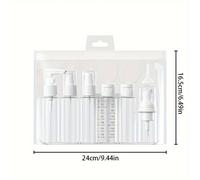 TEMU Juego de 11 piezas de Botellas Divididas Portátiles PET en Negro y para Viaje, para Champú, Gel de Baño, , Loción y