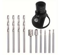 TEMU Juego de 11 piezas de taladro eléctrico, grabador, amoladora, herramienta rotativa eléctrica con adiciones incluyendo brocas para herramientas rotativas Dremel