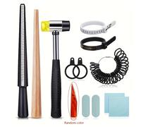 TEMU Juego de 11 piezas para anillos, de anillo, para joyería, ajustador de tamaño de anillo, paño de , palo de , herramienta de medición de de