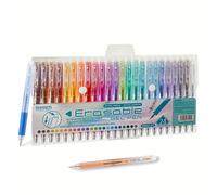 TEMU Juego de 12/24 bolígrafos de gel borrables de 0,7 mm, adecuados para pintar, colorear, marcar y suministros estéticos escolares.