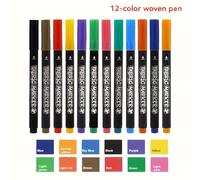 TEMU Juego de 12-24 rotuladores permanentes para tela, marcador lavable, pintura no tóxica para , bolígrafo para marcar prendas, ideal para camisetas y manualidades DIY, en y de bolsos