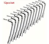 TEMU Juego de 12/8/6 piezas de abrazaderas tipo L, hexagonales métricas 6-19mm, adecuado para reparación automotriz, construcción y diario con cabeza tipo L