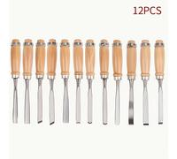 TEMU Juego de 12 cinceles profesionales para tallar madera con cómodos de - Superficie y pulida, ideal para carpintería y tallado detallado, estuche duradero, herramientas de carpintería