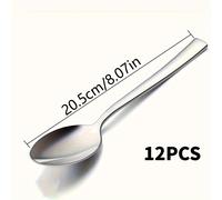 TEMU Juego de 12 cucharas de acero inoxidable , aptas para lavavajillas, accesorios de cocina