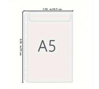 TEMU Juego de 12 fundas de PVC para carpetas en tamaños A6 y A5, con 6 agujeros. Bolsas transparentes para carpetas de , ideales para documentos, facturas, efectivo y tarjetas, perfectas para