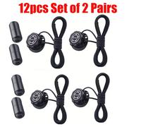 TEMU Juego de 12 Piezas de Cierres para Zapatos Sin - Hebillas Giratorias para Deportes y Calzado Exterior - Ajuste Rápido, Unisex - Preinstalados