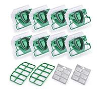 TEMU Juego de 12 piezas para VK200 Piezas para Aspiradora Vorwerk Kobold Filtro de Reemplazo para Bolsa 8 Bolsas VK200 + 2 Filtros HEPA +