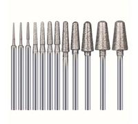 TEMU Juego de 12 piezas, puntas de diamante para tallar jade, herramientas de , varillas de amolado y agujas para tallar jade