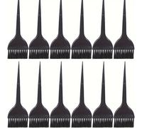 TEMU Juego de 12 Pinceles Negros para Estilistas, Set de Herramientas para Teñir el , Peine y Cepillo para Teñir el