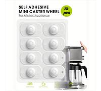 TEMU Juego de 12 ruedas pequeñas de plástico que . Son deslizadores autoadhesivos para electrodomésticos, facilitando de aparatos como , cocinas y freidoras de aire. Adecuado para uso en restaurantes