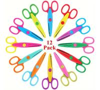 TEMU Juego de 12 tijeras de acero inoxidable con hojas decorativas - Ideal para adornar álbumes de fotos, manualidades y de oficina, disponible en varios colores