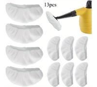 TEMU Juego de 13 accesorios para limpiador a vapor, que almohadillas de mopa reutilizables , accesorios para de vapor y paños de microfibra lavables para limpiadores a vapor de