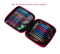 TEMU Juego de 13 agujas de tejer circulares con puntas de aluminio removibles para proyectos, que herramientas para tejer suéteres y suministros de crochet