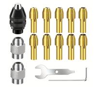 TEMU Juego de 13 Piezas para Herramienta Rotativa Portátil en Casa, Kit Adaptador de Taladro con de Latón y Tuerca Metálica para Mayor Eficiencia y Artesanía, Accesorios para Mini Amoladora Eléctrica