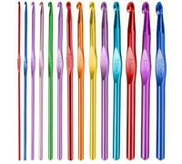 TEMU Juego de 14 agujas de crochet Agujas de tejer Palos de tejer Lana Artesanías de tejer Agujas de tejer a Agujas de tejer de lana Suéter Bufanda Gorro tejido Regalo del Día de la