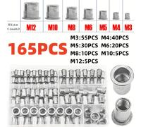TEMU Juego de 165 piezas de Nutserts, M3-M12, insertos de de cabeza para hardware duradero en la montaje de metal chapado, reparación de muebles, de , cobertura de parcial
