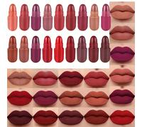 TEMU Juego de 18 mini lápices labiales en cápsula, ideal para de maquillaje, con 18 colores vibrantes y duraderos, labial resistente
