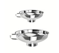 TEMU Juego de 2/3 embudos inoxidables para tarros Mason - Compatible con ancha y regular, ideal para enlatado y uso culinario