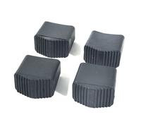 TEMU Juego de 2/4 pies antideslizantes para escaleras plegables, alfombrillas de repuesto que miden 2X4 cm en negro para patas de escalera
